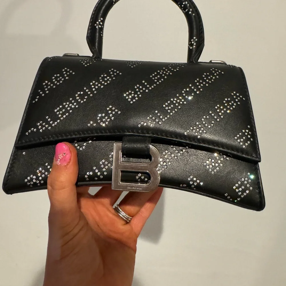 Balenciaga black rhinestone handbag small - Picture 6 of 13